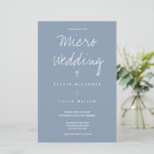 Budget Micro Wedding Dusty Blue Typografie (Staand voorkant)