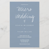 Budget Micro Wedding Dusty Blue Typografie (Voorkant)