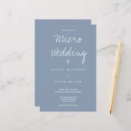 Budget Micro Wedding Dusty Blue Typografie