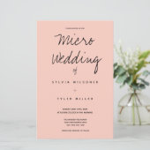 Budget Micro Wedding Pink Black Typografie (Staand voorkant)