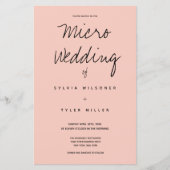 Budget Micro Wedding Pink Black Typografie (Voorkant)
