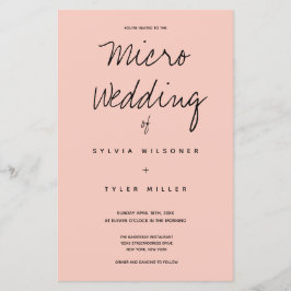 Budget Micro Wedding Pink Black Typografie