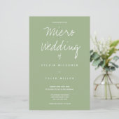 Budget Micro Wedding Sage Typografie (Staand voorkant)