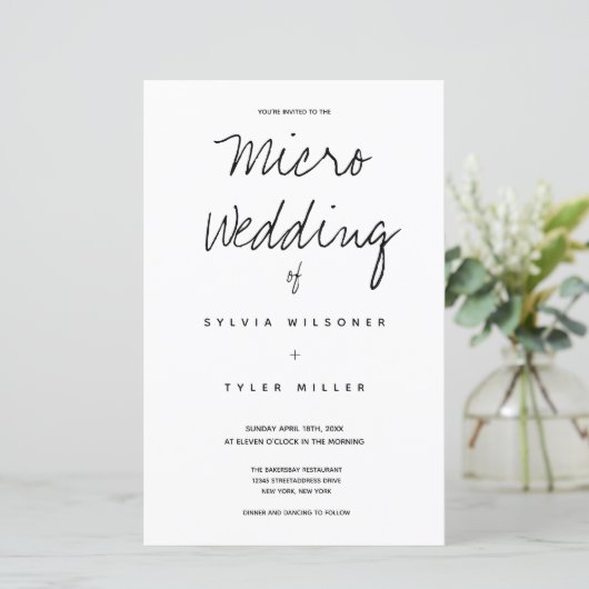 Budget Micro Wedding Typography (Staand voorkant)