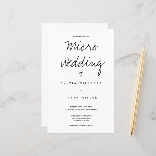 Budget Micro Wedding Typography (Voorkant / Achterkant in situ)