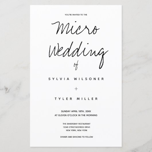 Budget Micro Wedding Typography (Voorkant)