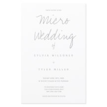 Budget Micro Wedding White Gray Typografie