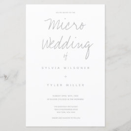 Budget Micro Wedding White Gray Typografie