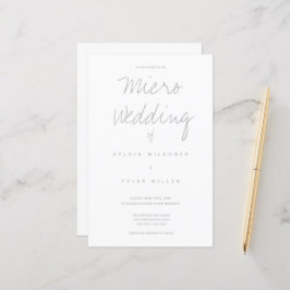 Budget Micro Wedding White Gray Typografie