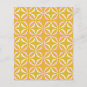 Budget Mid Mod Geometric Yellow Pink Weddenschap (Achterkant)