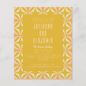 Budget Mid Mod Geometric Yellow Pink Weddenschap (Voorkant)