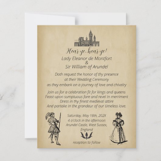 BUDGET middeleeuwse Renaissance Faux perkament bru (Voorkant)