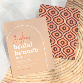 Budget Midden Moderne Retro Boog Bruiloft Brunch B