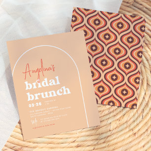 Budget Midden Moderne Retro Boog Bruiloft Brunch B