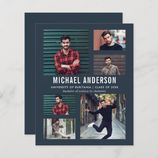 Budget Midnight 6 Foto Chalkboard Afstudeerder Par (Voorkant / Achterkant)