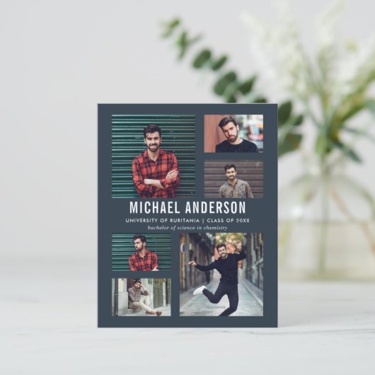 Budget Midnight 6 Foto Chalkboard Afstudeerder Par (Staand voorkant)