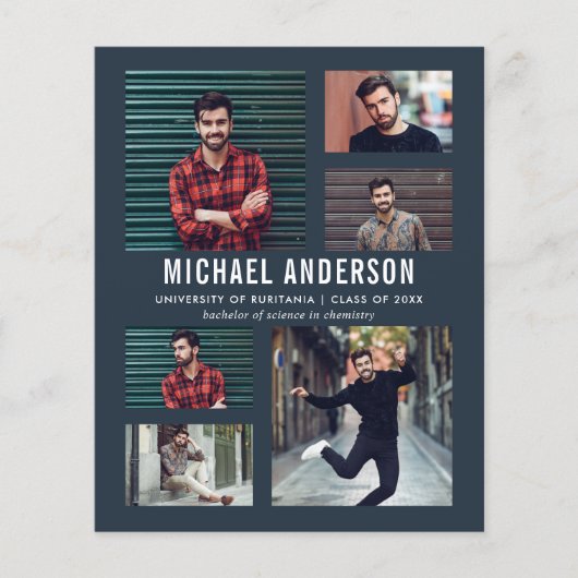 Budget Midnight 6 Foto Chalkboard Afstudeerder Par (Voorkant)