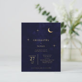BUDGET Midnight Celestial Gold Moon Stars Wedding (Staand voorkant)