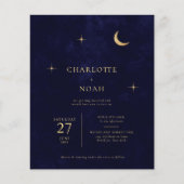 BUDGET Midnight Celestial Gold Moon Stars Wedding (Voorkant)