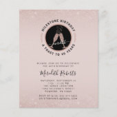 Budget Milestone 40th Birthday Champagne Invite (Voorkant)