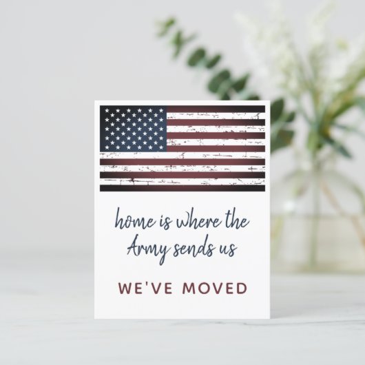 Budget Militaire PCS Verhuizing We Hebben Verhuisd (Staand voorkant)