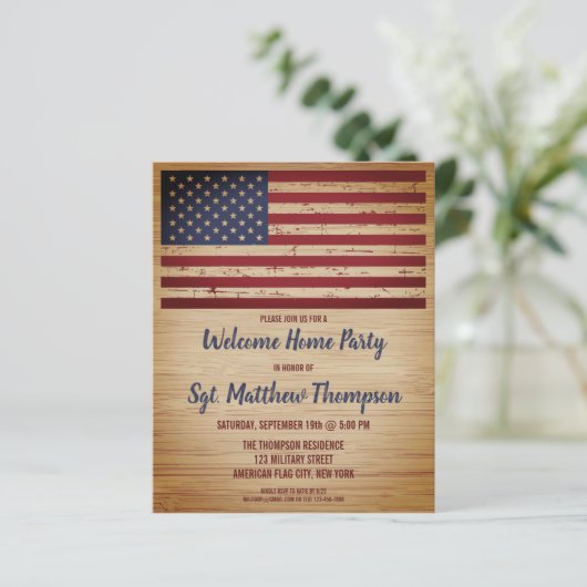 Budget Militaire Welkome Uitnodiging van de Homepa (Staand voorkant)