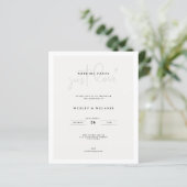 Budget Mimimal Beige QR-code Nothing Fancy Wedding (Staand voorkant)