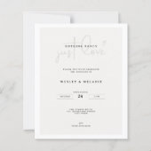 Budget Mimimal Beige QR-code Nothing Fancy Wedding (Voorkant)