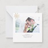 Budget MINI formaat 2 foto's Nieuwsfeest met Kerst Notitiekaartje (Achterkant)