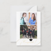 Budget MINI FORMAT 4 foto afstudeer aankondiging (Achterkant)