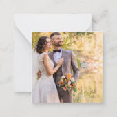Budget Mini Foto Weddenschap Bedankt Notitiekaartje (Achterkant)