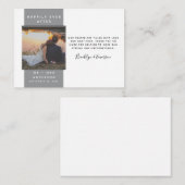 Budget Mini Foto Weddenschap Bedankt Notitiekaartje (Voorkant / Achterkant)