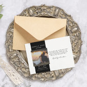 Budget Mini Foto Weddenschap Bedankt Notitiekaartje