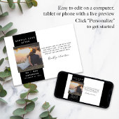 Budget Mini Foto Weddenschap Bedankt Notitiekaartje