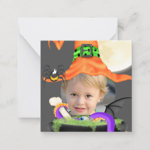 BUDGET MINI Halloween Heksen Template Notitiekaartje