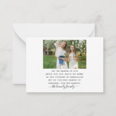 Budget Mini Kerstnieuwjaar 5 Foto Collage Notitiekaartje (Achterkant)