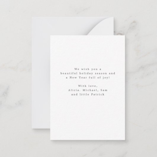 Budget MINI Merry kerstscript Notitiekaartje (Achterkant)