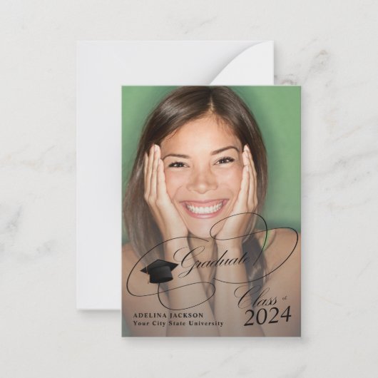 Budget MINI SIZE 4 foto-afstuderen aankondiging (Voorkant)