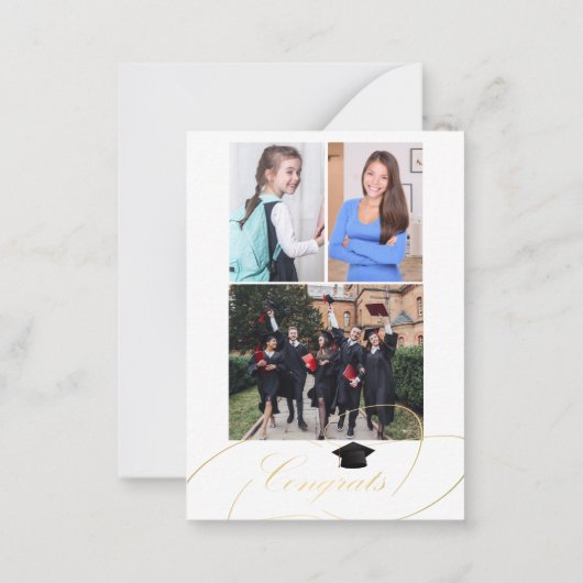 Budget MINI SIZE 4 foto-afstuderen aankondiging (Achterkant)