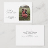 Budget MINI SIZE eenvoudige foto kerstfeestdag Notitiekaartje (Voorkant / Achterkant)
