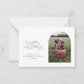 Budget MINI SIZE eenvoudige foto winter feestdagen Notitiekaartje (Voorkant)