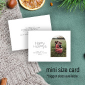 Budget MINI SIZE eenvoudige foto winter feestdagen Notitiekaartje