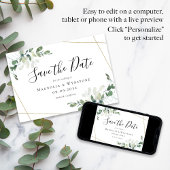 BUDGET MINI SIZE Eucalyptus Weddenschap Save the D Notitiekaartje