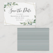 BUDGET MINI SIZE Eucalyptus Weddenschap Save the D Notitiekaartje (Voorkant / Achterkant)