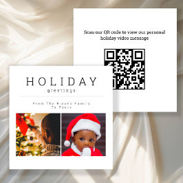 BUDGET MINI Twee Foto Kerst Foto Persoonlijk Notitiekaartje