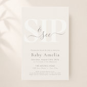 Budget Minimaal Beige Boho Script Boho Sip En Kijk Flyer