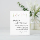 BUDGET Minimaal Boho Chic WildFlower Tuin Bruiloft (Staand voorkant)