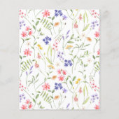 BUDGET Minimaal Boho Chic WildFlower Tuin Bruiloft (Achterkant)