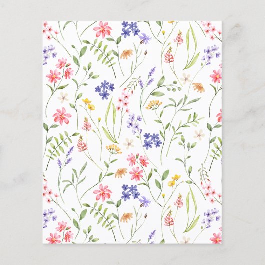 BUDGET Minimaal Boho Chic WildFlower Tuin Bruiloft (Achterkant)