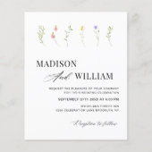 BUDGET Minimaal Boho Chic WildFlower Tuin Bruiloft (Voorkant)